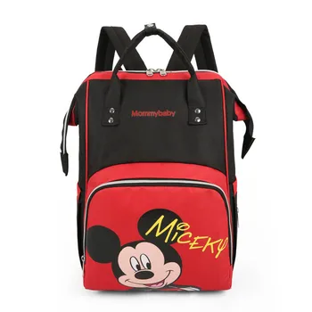 Disney Anne Çantaları Büyük kapasiteli Çok Fonksiyonlu Moda Anne Bebekler Nappy Çanta Su Geçirmez Analık Şişe bebek bezi sırt çantası