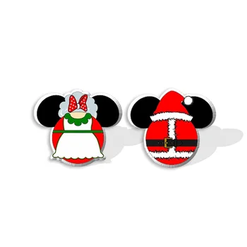 Disney Mickey Mouse Noel Serisi İğne Basit Yüksek Kaliteli Kore Küpe kadın mücevheratı Moda Aksesuar noel hediyesi