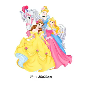 Disney Prenses Ütü Yamaları Disney filmleri Sıcak Transferler Giyim Yama Karikatür DIY Dikiş Elbise Çantası Dekorasyon Etiket Hediye