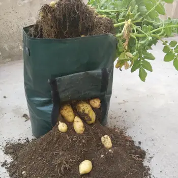DIY Bitki Büyüme Çantası Patates Sera Sebze bitki dikme çantası Konteyner Kalınlaşmak Dikey Büyümek Çanta fide saksısı Ev Bahçe için