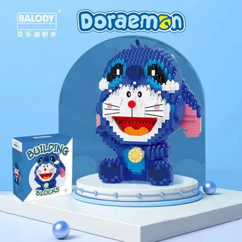 Doraemon Mikro Yapı Taşları Cosplay Dikiş Linabell Aslan Dans Kawaii Plastik Mini Tuğla Şekil Oyuncaklar Çocuk Hediyeler Için