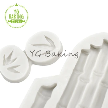 Dorıca Yeni Varış Bambu / Yaprak Tasarım silikon kalıp Fondan Kek Dekorasyon Araçları Mutfak çikolatalı kek Kalıp Bakeware