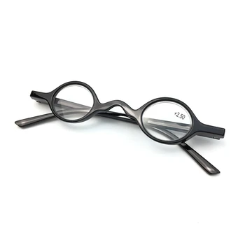 DRDAR Yeni 2021 Küçük okuma gözlüğü Siyah kadın Mini çerçeve Yuvarlak Retro Tarzı Erkekler Okuma ayna Moda Optik + 125 + 3.25