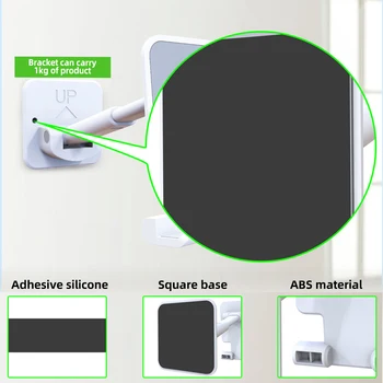 Duvara Monte Cep telefon tutucu Kılıfı Ücretsiz Katlanabilir ayarlanabilir destek Braketi Istikrarlı Tuvalet Mutfak Duvar telefon tutucu yuvası