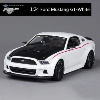 Döküm spor araba modeli,prim toplama ve gif ücretsiz kargo zarif 1:24 Mustang GT alaşım model,simülasyon öl-