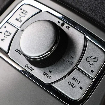 Dört Tekerlekten Çekiş Kontrol Düğmesi Dekor Kapak Jeep Grand Cherokee 2016 + İçin Gümüş Dört Tekerlekten Çekiş Kontrol Düğmesi Dekor Kapak