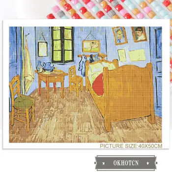 Dünyaca Ünlü Yağlıboya Serisi Van Gogh Gustav Klimt 5D Diy Elmas Boyama Tam Elmas Nakış Satış Taklidi Resimleri