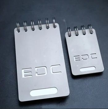 EDC Titanyum Alaşım Taşınabilir Titactical Mini Cep Dizüstü Doldurulabilir Spiral Not Defteri Erkekler Hediye