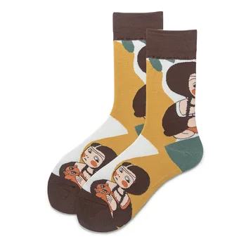 Edebi Fan Kişilik Sanat Gelgit Çorap Soyut Yüz Komik Moda Sokak Çift erkek ve kadın Çorap