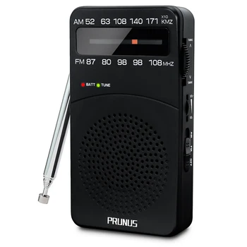 El Mini AM FM Radyo Kaydedici Taşınabilir Cep Radyolar Stereo Müzik MP3 Müzik Çalar için Geri Klip ile AA Pil Açık