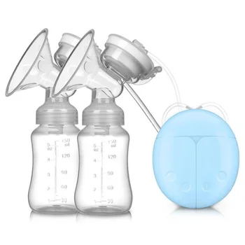 Elektrikli göğüs pompası Çift Taraflı Süt Pompası USB Powered ile bebek süt şişesi bebek Güçlü Emiş emzirme aksesuarları