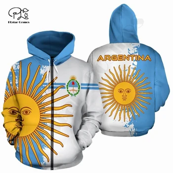 En Yeni PLstarCosmos 3DPrint Arjantin Spor Ülke Bayrak Eşsiz Erkek Rahat Streetwear Hoodie/Zip/Rahat Hrajuku/Kadın Kazak 8