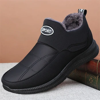Erkek ayakkabısı 2022 Yeni Rahat Tutmak Sıcak Kış Kar Botları üzerinde Kayma Peluş Kürk Ayak Bileği Botas Erkek Botları Açık Zapatos De Hombre