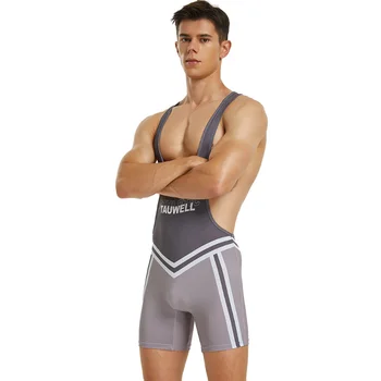 Erkek Fanilalar Leotard güreş atleti Spor Spor Egzersiz Spor Bodysuits Iç Çamaşırı Dikişsiz Tulumlar Tek parça Bodywear