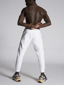 Erkek İz Pantolon Siyah Ve Beyaz Açık Koşu Egzersiz Pantolon Mikro Elastik Zayıflama Ve Yansıtıcı Bel