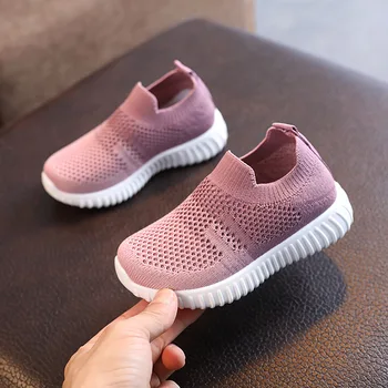 Erkek Kız Sneakers Slip-on Çocuk rahat ayakkabılar Nefes Hafif Rahat Çocuk Ayakkabı Bebek Yürümeye Başlayan Düz spor ayakkabı