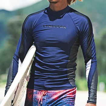 Erkek Moda Güneş Koruyucu Uzun Kollu Hızlı Kuru Mayo Şnorkel sörf kıyafeti Su Sporları Plaj Yüzme sörf kıyafeti Üst 2022