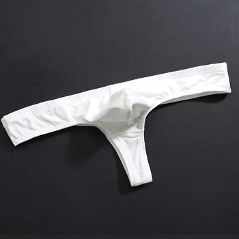 Erkek Seksi Pamuk Tanga İç Çamaşırı Low Rise G-String T-Geri Külot erkek iç çamaşırı Ön Dışbükey See Through Seksi İç Çamaşırı Erkekler