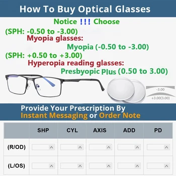 Erkekler mavi ışık engelleme okuma gözlüğü saf titanyum Oval gözlük çerçevesi miyopi presbiyopi reçete Lens optik gözlük