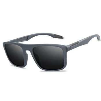 Erkekler UV400 Dikdörtgen Ultra Hafif Siyah Güneş Gözlüğü Retro TAC Spor Sürüş Polarize Güneş Gözlüğü Erkek ve Kadın Klasik Gözlük