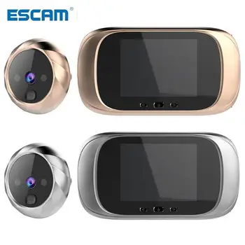 ESCAM HD Kapı Görüntüleyici Uzun Bekleme Video İnterkom Kızılötesi Hareket Sensörü Gece Görüş Kamera kapı zili ev güvenlik kamerası