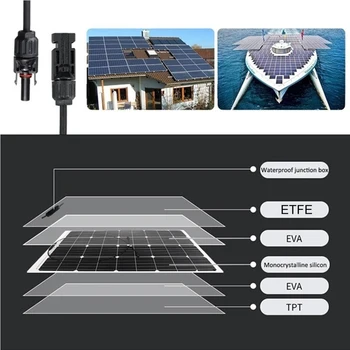 Esnek güneş panelı 100w 200w taşınabilir 12V pil şarj cihazı ev kiti Mono seyahat kamp pv RV araba tekne 1000w sistemi çin