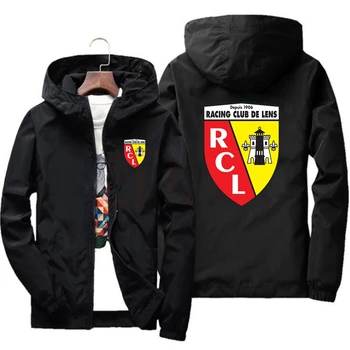 Euro Kulübü Rc Lens hoodies Moda Ceket İlkbahar ve Sonbahar Erkekler Rc Lens Futbol Fermuar ceketler Rüzgarlık Harajuku Streetwear