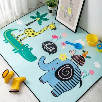 Ev dekorasyon karikatür hayvan kilim çocuk odası oyun kilim yatak odası dekorasyon kilim oturma odası kaymaz paspaslar alfombra de piso
