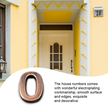 Ev Numaraları Dış 0-9 Numarası Işaretleyici Zarif Sağlam Sayısal Işaretleri Kapı Işaretleme Ev Otel Daire Kapıları Kullanımı