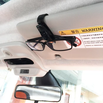 Evrensel Araba Oto Güneşlik Gözlük Kutusu Güneş Gözlüğü Klip Kart Bilet Tutucu Raptiye Kalem Kutusu Gözlük Aksesuarları