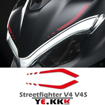 Evrensel Headshell Hood Sticker Çıkartma Ajur Özel Kırmızı Ducati Streetfighter V4 Streetfighter V4S