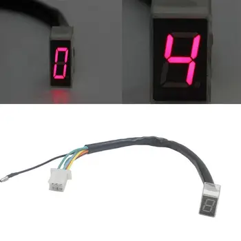Evrensel Motosiklet LED Dijital Dişli Göstergesi Ekran Scooter 0-5 Seviye Vites Kolu Sensörü Hız Vites Göstergesi Göstergesi