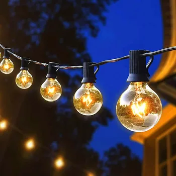 Festoon LED küre dize ışık peri LED G40 Açık Noel Partisi Bahçe dekoratif Garland Lamba Sokak veranda Köy