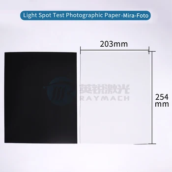 Fiber Lazer Testi Fotoğraf Kağıdı Yüksek Güç Kaynağı kaynak makınesi Nokta Çapı Fiber Ayarlamak Odaklama Pozitif ışın Siyah