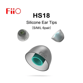 FiiO HS18 Silikon Kulaklık Başlıkları (6 çift) Uyumlu Ses Tüpü Çapları 5.0-6.5 mm Kulaklık FH7S/FH7/FD5 / FH9