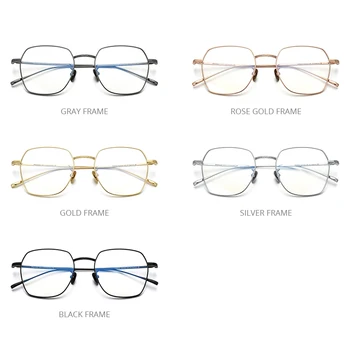 FONEX Titanyum Gözlük Çerçeve Kadınlar Vintage Poligon Miyopi Optik Reçete Gözlük Çerçevesi Erkekler 2021 Yeni Kare Gözlük F85659