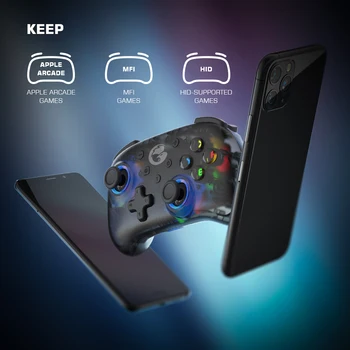 GameSir T4 Mini Kablosuz Gamepad Nintendo Anahtarı / Anahtarı Lite Apple Arcade ve MFi Oyunları bluetooth denetleyicisi