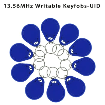 Gerçek 13.56 MHz UID Değiştirilebilir Keyfobs Jetonu MF NFC Etiketi Yeniden Yazılabilir RFID Yazılabilir Erişim Kontrolü Anahtar Kartı Kopyalamak için Kullanılan / Klon Kartı