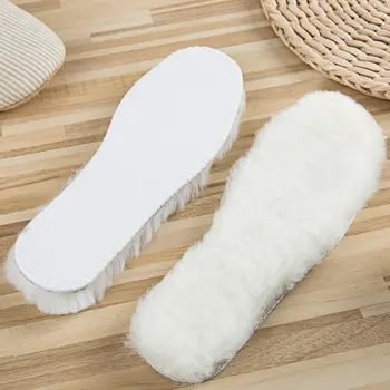 Gerçek Kürk Yün ayakkabı tabanlığı Kış Termal ayakkabı pedi Yumuşak Kalınlaşmak Erkek Kadın Astarı Kaşmir Kar Botları Sıcak Taban Ayakkabı Ekle