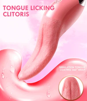 Gerçekçi Dil Yalama Vibratör Kadınlar için Klitoris Stimülasyon Oral Seks Kadın Orgazm Seks Makinesi Yetişkin Seks Oyuncakları Kadınlar için