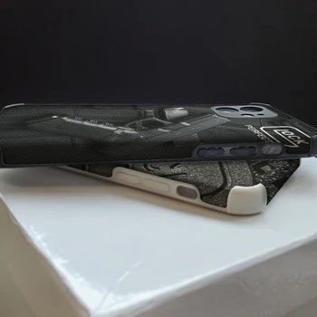 Glock Tabanca Kuzu Derisi kılıf iphone 13 12 11 Pro MAX MiNi 7 8 artı SE2020 X XS XR Sevimli Glock Tabanca Yumuşak arka kapak