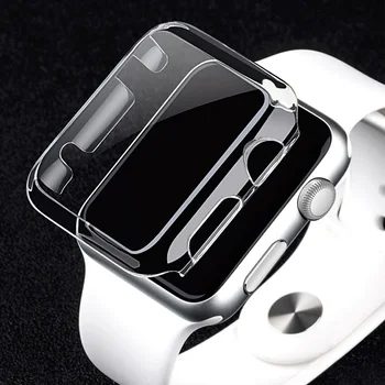 Gosear Şeffaf Koruyucu Koruyucu Kılıf Kapak Kabuk için Apple Watch iWatch i İzle iwach Serisi 1 2 3 38mm 42mm Aksesuarları