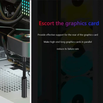 Grafik Kartı GPU Tutucu Destek Ayarlanabilir Teleskopik döner vida Alüminyum Alaşımlı Ekran Kartı Sag Braketi Jack masaüstü bilgisayar Kılıfı