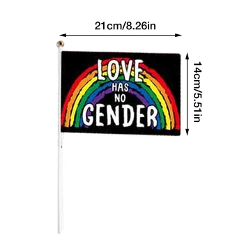 Gökkuşağı Bayrağı Afiş LGBT Bayrağı 12.6 * 7.9 iç mekan dış mekan dekorasyonu Biseksüel Lezbiyen Panseksüel Özel Bayraklar