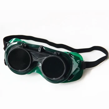 Gözlük Endüstriyel İki Kat Lehimleme Lehimleme Dayanıklı Kesme Güvenlik Lensler Gözler Koruma Kaynak Gözlükleri Yumuşak Çerçeve Flip-Up