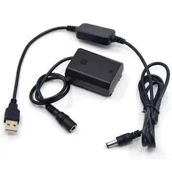 Güç Bankası 5V USB kablosu Adaptörü + NP-FZ100 VG-C3EM Kukla Pil Sony Alpha A9 A7RM3 A7RIII A7M3 ILCE-9 A6600 A7M4 Kamera