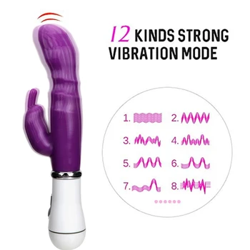 Güçlü Tavşan Vibratörler Kadınlar İçin Dildos Klitoris Stimülatörü Çift G Noktası Masaj Seks Oyuncakları Kadın Masturbator Yetişkin oyuncaklar 18+