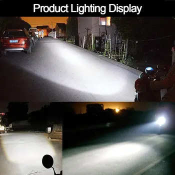 H4 P15D LED Motosiklet Far COB Çip Evrensel Motosiklet kafa lamba ampulü Moto DRL ışıkları Hi Lo lamba süper parlak aydınlatmaları