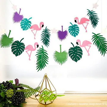 Hawaii Parti Süslemeleri Flamingo Çelenk Balonlar Luau Parti Plaj Yaz Tropikal Doğum Günü Dekorasyon Malzemeleri