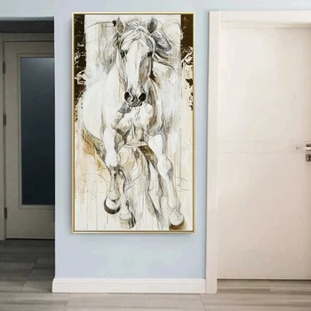 Hayvan Mürekkep Kroki Posterler ve Baskılar Atlar Tuval Boyama Oturma Odası Yatak Odası Duvar Sanatçısı Ev Dekorasyon Boyama